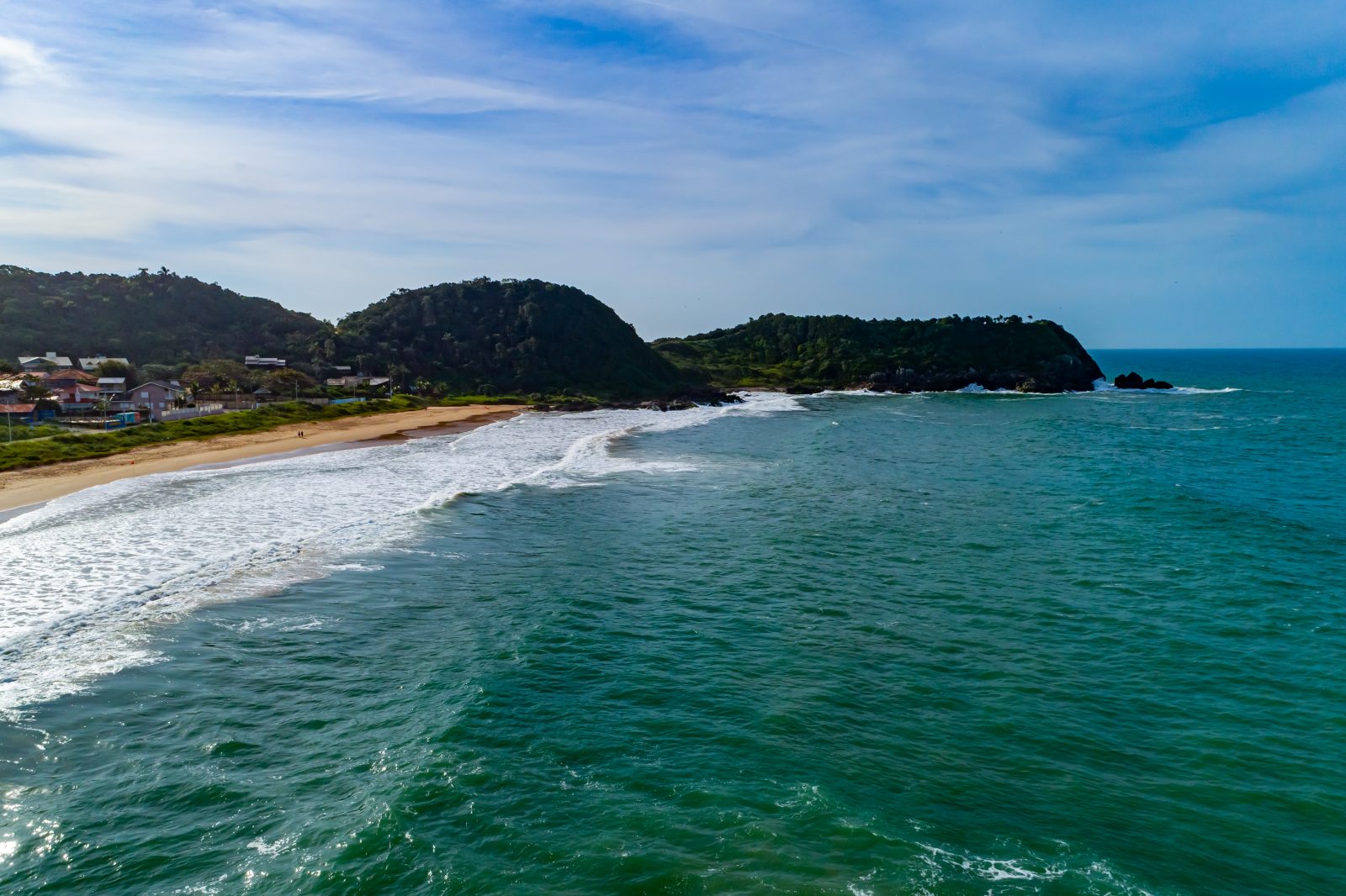 Praia Grande em Penha SC, com faixa de areia extensa